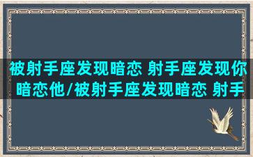 被射手座发现暗恋 射手座发现你暗恋他/被射手座发现暗恋 射手座发现你暗恋他-我的网站